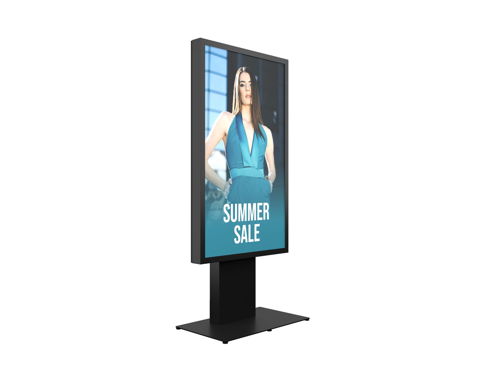 Multibrackets M Pro 75" Digital Signage Kiosk Enclosure – Black | 7340234812332 Kiosk Stand Multibrackets