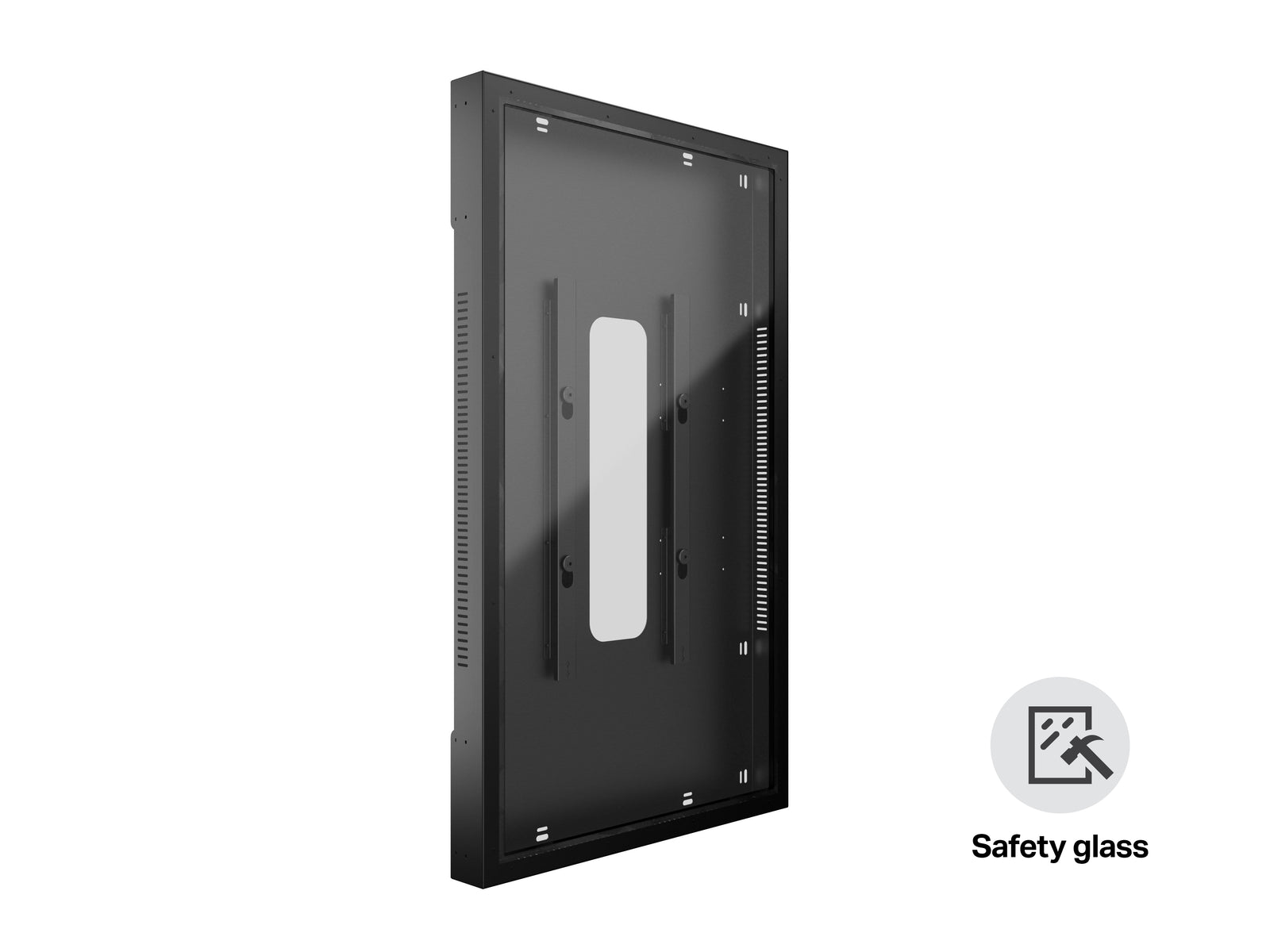 Multibrackets M Pro 75" Indoor Wall Portrait Digital Signage Enclosure – Black | 7350073731633 Signage Display Enclosures Multibrackets