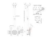 Multibrackets M Pro Ceiling Mount 32–50" VESA 300 – Black | 7340234816910 Ceiling Mount Bracket Multibrackets