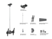 Multibrackets M Pro Ceiling Mount 32–65" VESA 400 – White | 7340234816934 Ceiling Mount Bracket Multibrackets