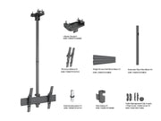 Multibrackets M Pro Ceiling Mount 40–65" VESA 600x400 – Black | 7340234816941 Ceiling Mount Bracket Multibrackets