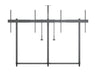 Multibrackets M Pro Collaboration Side by Side Dual Display Floorstand for 75"-90" Screens | 7340234810772