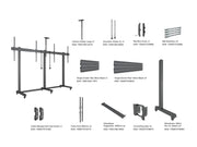 Multibrackets M Pro Collaboration Side by Side Dual Display Floorstand for 75"-90" Screens | 7340234810772 Floor Stand Multibrackets