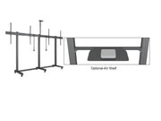 Multibrackets M Pro Collaboration Side by Side Dual Display Floorstand for 85"-100" Screens | 7340234810789 Floor Stand Multibrackets