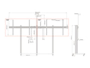 Multibrackets M Pro Collaboration Side by Side Dual Display Floorstand for 85"-100" Screens | 7340234810789 Floor Stand Multibrackets