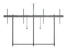 Multibrackets M Pro Collaboration Side by Side Dual Display Floorstand for 85"-100" Screens | 7340234810789