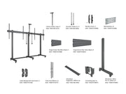 Multibrackets M Pro Collaboration Side by Side Dual Display Floorstand for 85"-100" Screens | 7340234810789 Floor Stand Multibrackets
