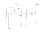 Multibrackets M Pro Collaboration Side by Side Dual Display Mount For 75"-98" Screens | 7340234812325 Wall Mount Bracket Multibrackets