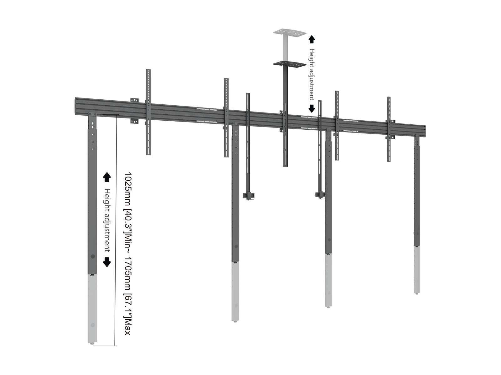 Multibrackets M Pro Collaboration Side by Side Dual Display Mount For 75"-98" Screens | 7340234812325 Wall Mount Bracket Multibrackets