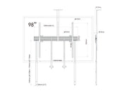 Multibrackets M Pro Collaboration Wall Mount with Floor Support VESA 1200x900 | 7340234810840 Wall Mount Bracket Multibrackets