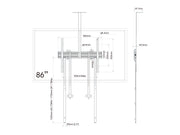 Multibrackets M Pro Collaboration Wall Mount with Floor Support VESA 900x600 | 7340234810833 Wall Mount Bracket Multibrackets