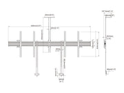 Multibrackets M Pro Dual 98" Collaboration Side by Side Wall Mount | 7340234812318 Wall Mount Bracket Multibrackets