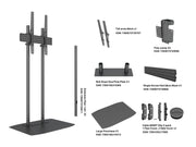 Multibrackets M Pro Dual Pole Floor Stand 55–90" VESA 600x600 – Black | 7340234816651 Floor Stand Multibrackets