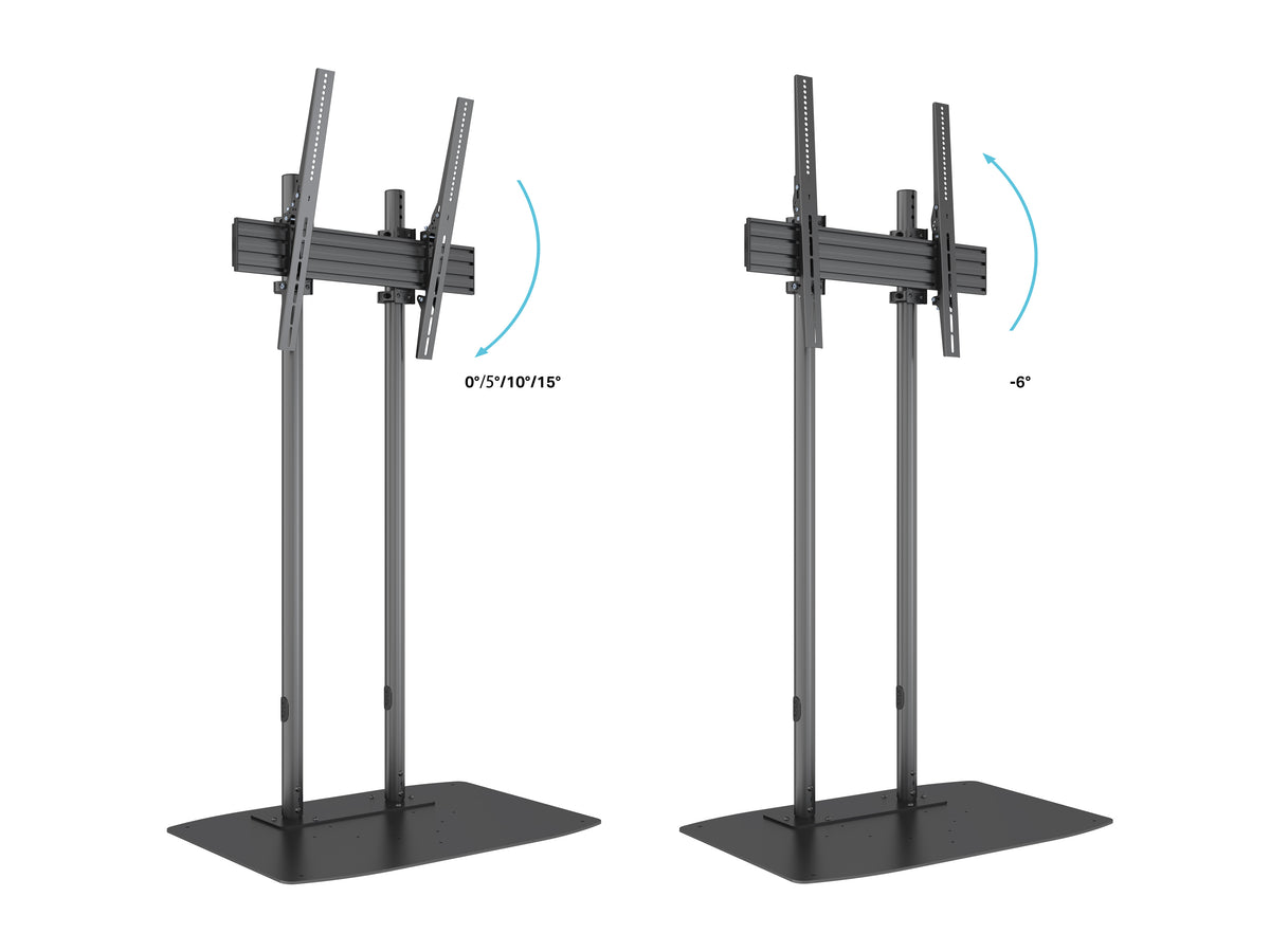 Multibrackets M Pro Dual Pole Floor Stand 55–90" VESA 600x600 – Black | 7340234816651 Floor Stand Multibrackets