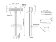 Multibrackets M Pro Fixed Floor to Wall Column For 55"-86" Screens | 7340234812646