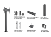 Multibrackets M Pro Floormount Column Stand VESA 300x300 – Black | 7340234817177 Floor Stand Multibrackets