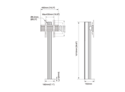 Multibrackets M Pro Floormount Column Stand VESA 300x300 – Black | 7340234817177 Floor Stand Multibrackets