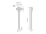 Multibrackets M Pro Floormount Column Stand VESA 300x300 – Black | 7340234817184 Floor Stand Multibrackets