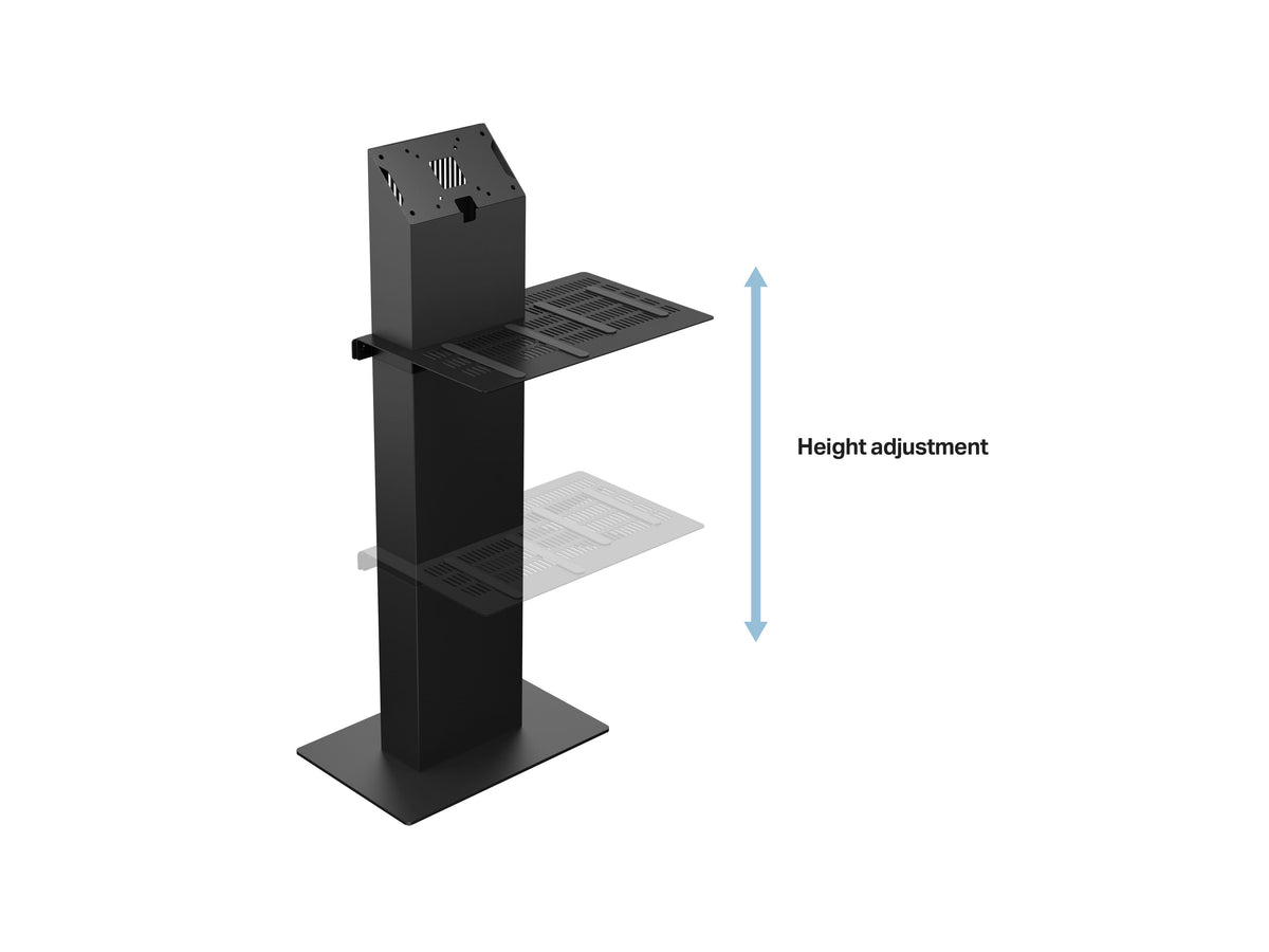 Multibrackets M Pro Kiosk Small Printer Side Shelf – Black | 7340234811809 Mount Accessories Multibrackets