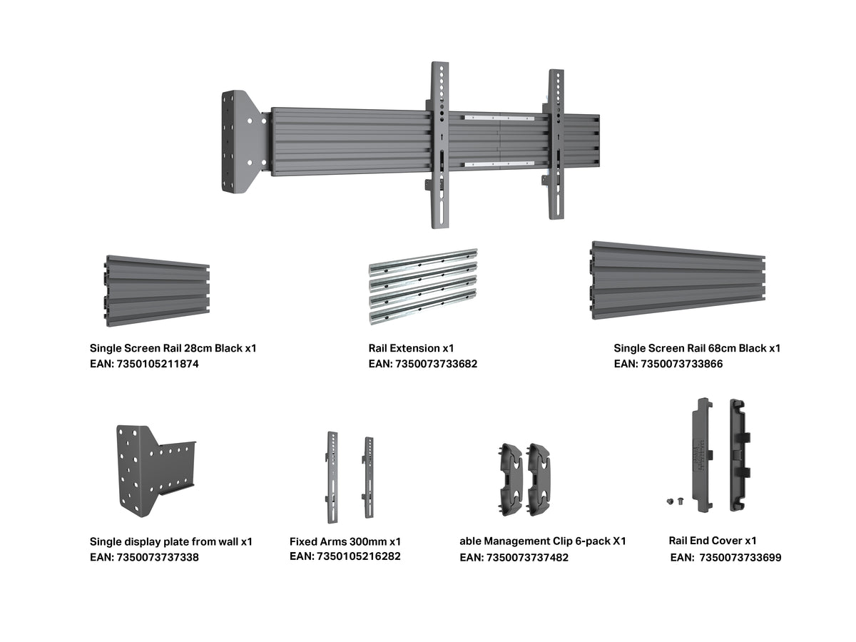 Multibrackets M Pro MBFW1U From Wall Mount for 32"-50" Screens | 7350105219849 Wall Mount Bracket Multibrackets