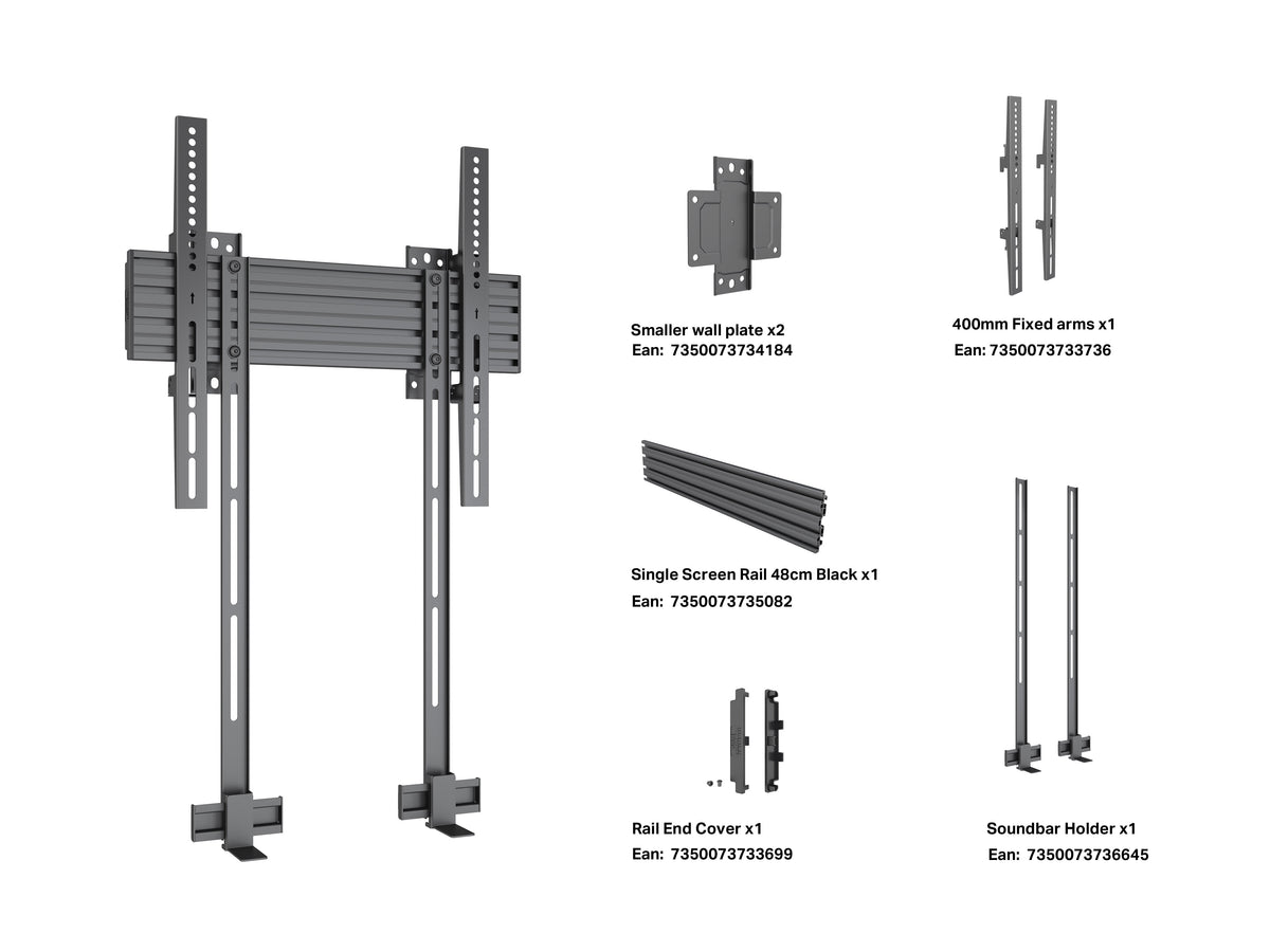 Multibrackets M Pro MBW1USB Fixed Wall Mount For 40"-65" Screens | 7340234812134 Wall Mount Bracket Multibrackets