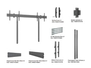 Multibrackets M Pro MBW2U Wall Mount with Floor Support - Max VESA 600x400 | 7350105214011 Wall Mount Bracket Multibrackets