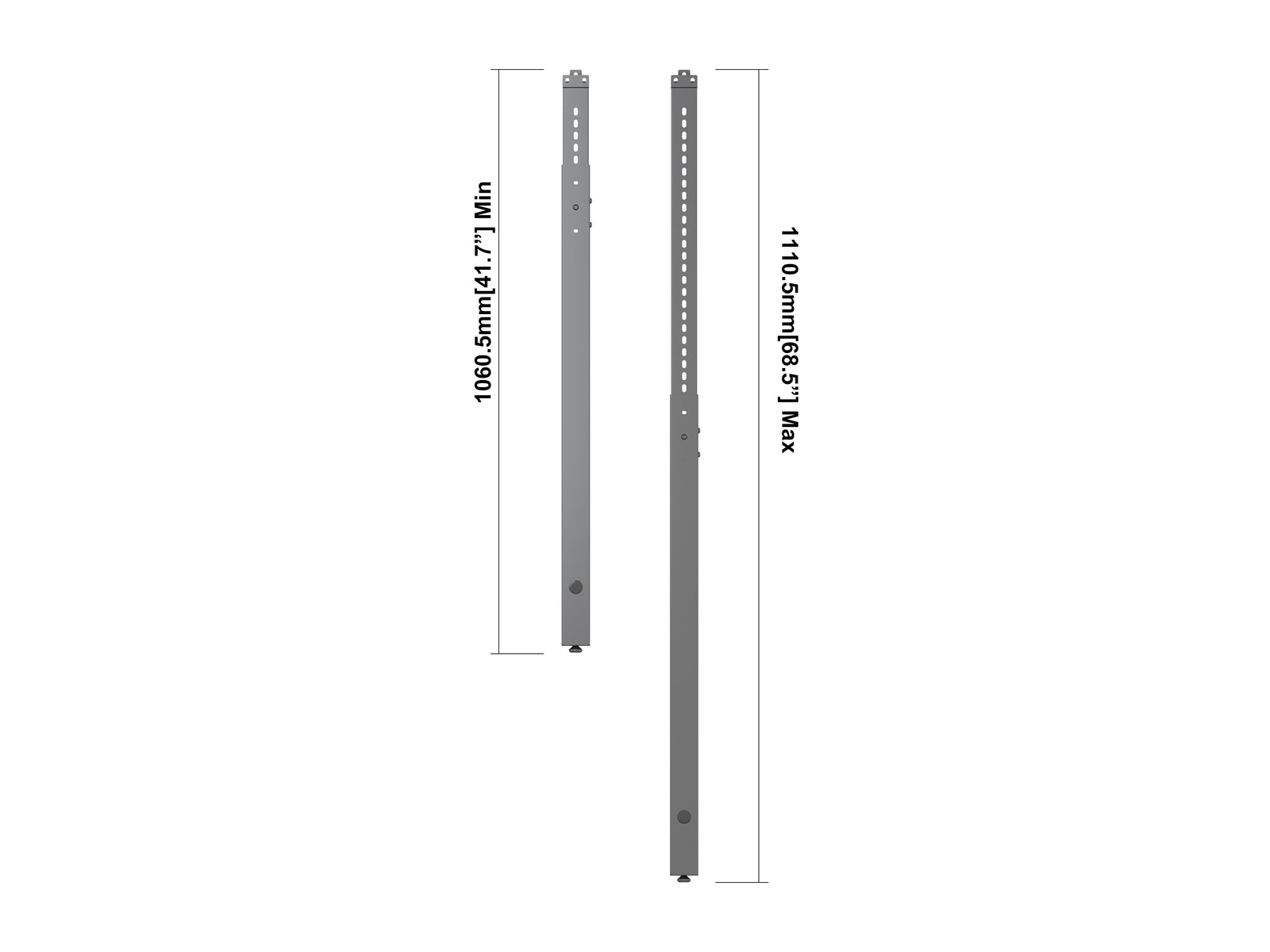 Multibrackets M Pro MBW2U Wall Mount with Floor Support - Max VESA 600x400 | 7350105214011 Wall Mount Bracket Multibrackets