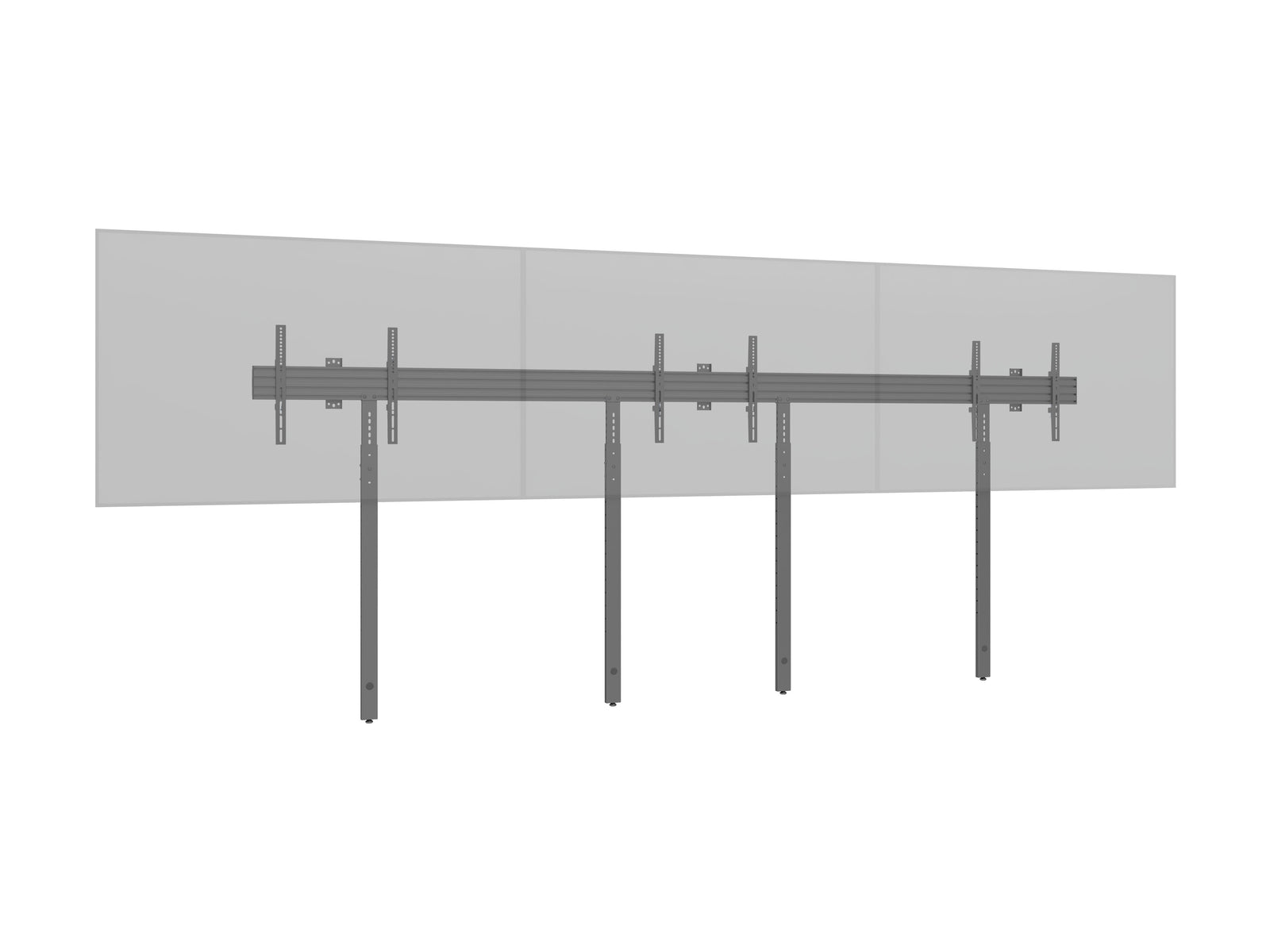 Multibrackets M Pro MBW3U Triple Screen Wall Mount with Floor Support | 7350105214028 Wall Mount Bracket Multibrackets