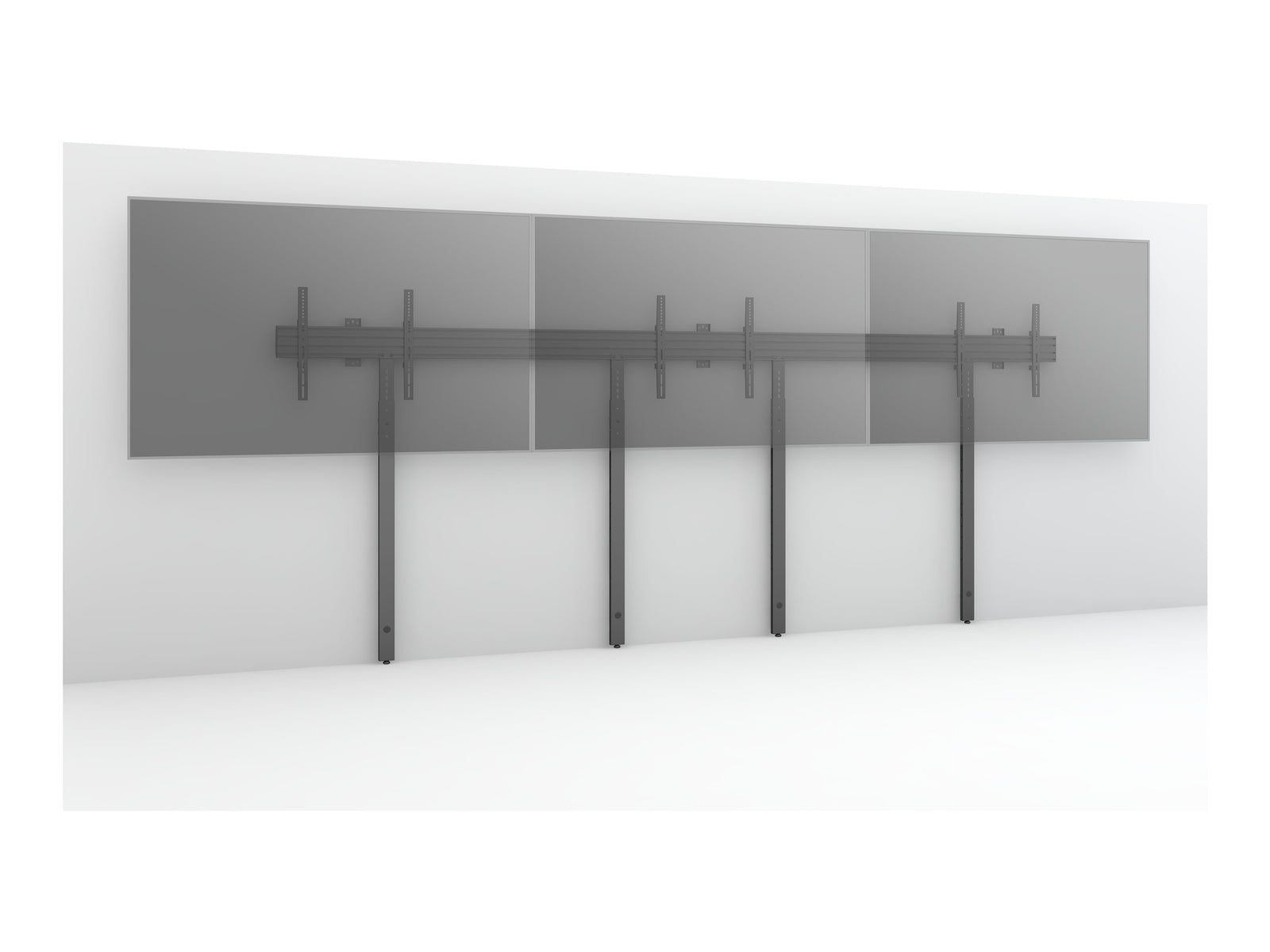 Multibrackets M Pro MBW3U Triple Screen Wall Mount with Floor Support | 7350105214028 Wall Mount Bracket Multibrackets
