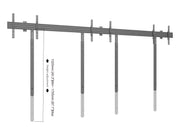 Multibrackets M Pro MBW3U Triple Screen Wall Mount with Floor Support | 7350105214028 Wall Mount Bracket Multibrackets