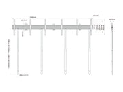 Multibrackets M Pro MBW3U Triple Screen Wall Mount with Floor Support | 7350105214028 Wall Mount Bracket Multibrackets