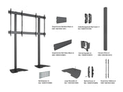 Multibrackets M Pro Mobile Floor Stand 85–115" VESA 600x1200 – Black | 7340234814251 Floor Stand Multibrackets