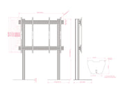 Multibrackets M Pro Mobile Floor Stand 85–115" VESA 600x1200 – Black | 7340234814251 Floor Stand Multibrackets