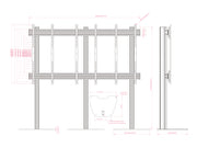 Multibrackets M Pro Mobile Floor Stand 85–115" VESA 600x1200 – Black | 7340234814268 Floor Stand Multibrackets