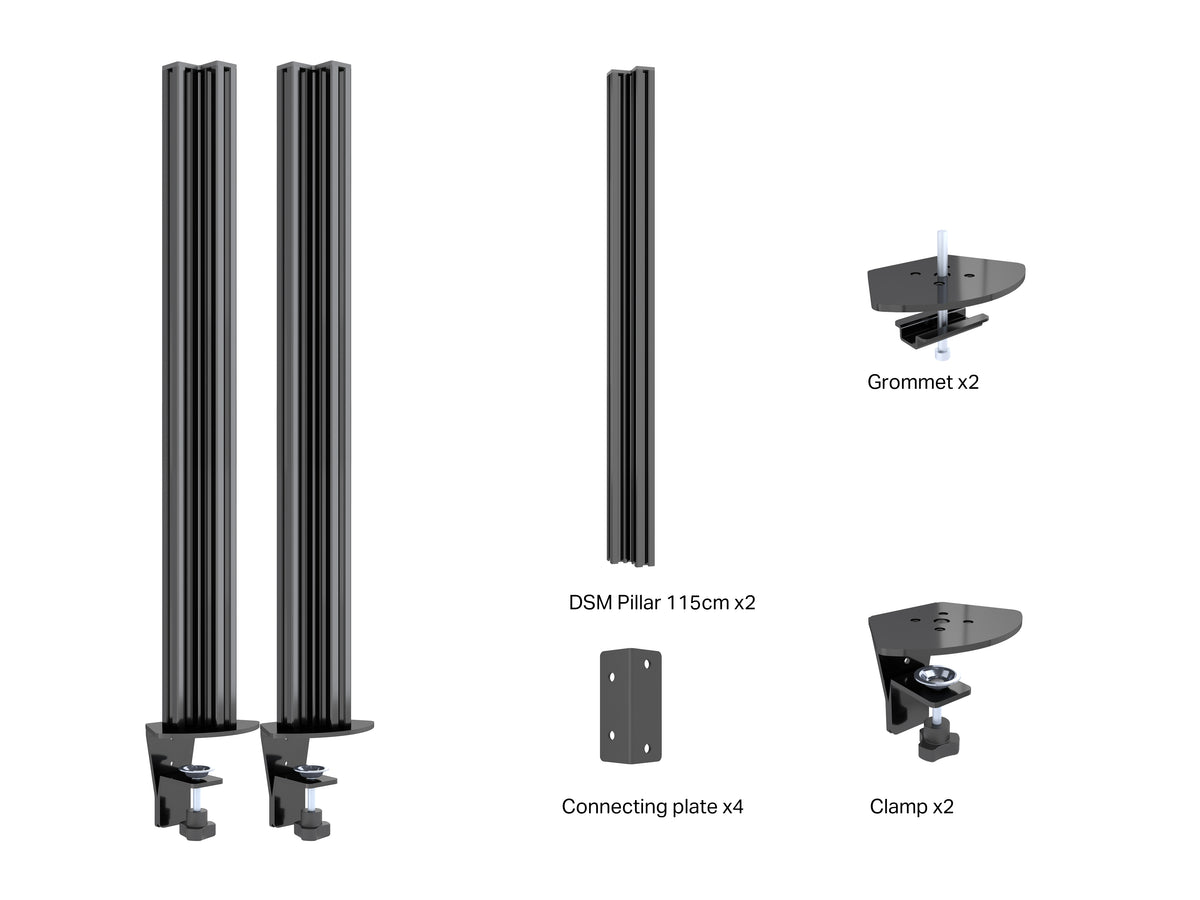 Multibrackets M Pro Monitor Stand Column 115cm – Black | 7340234817115 Monitor Mounts & Stands Multibrackets