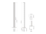 Multibrackets M Pro Monitor Stand Column 115cm – Black | 7340234817115 Monitor Mounts & Stands Multibrackets
