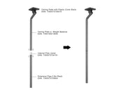 Multibrackets M Pro Series 0.915m Gravity Center Ceiling Extension Pipe – Black | 7350105213649 Mount Accessories Multibrackets