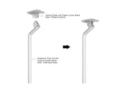 Multibrackets M Pro Series 0.915m Gravity Center Ceiling Extension Pipe – White | 7350105219443 Mount Accessories Multibrackets