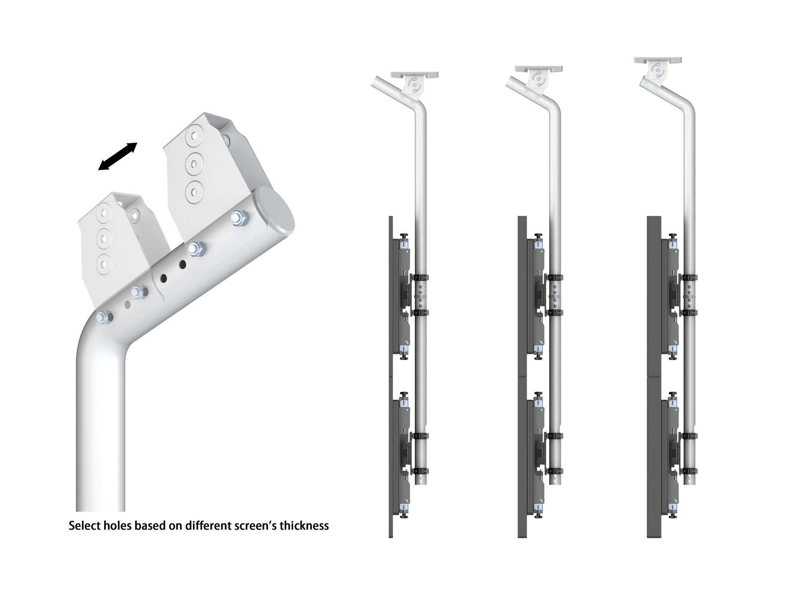 Multibrackets M Pro Series 0.915m Gravity Center Ceiling Extension Pipe – White | 7350105219443 Mount Accessories Multibrackets