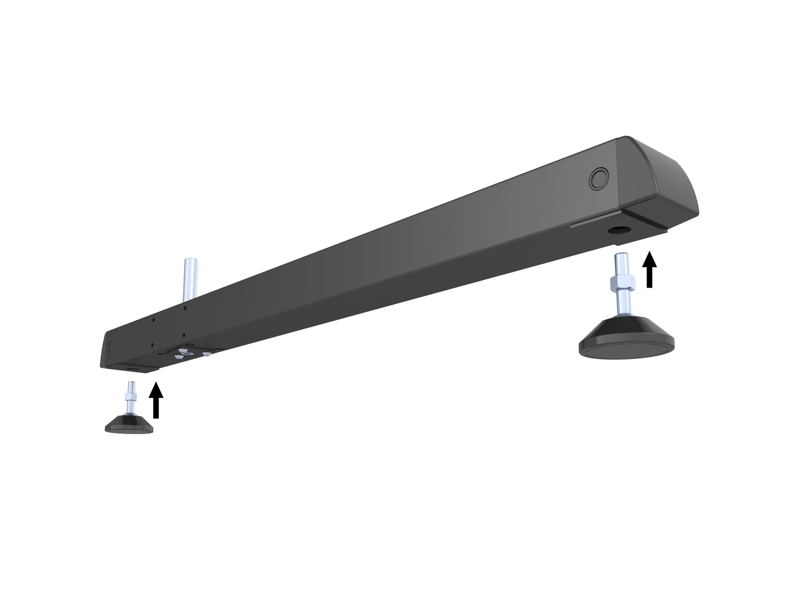 Multibrackets M Pro Series 100cm Single Base for Modular Display Systems – Black | 7350105217807 Mount Accessories Multibrackets