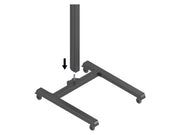 Multibrackets M Pro Series 100cm Single Column Mobile Wheelbase with Castors – Black | 7350073738373 Mounting Accessory Multibrackets