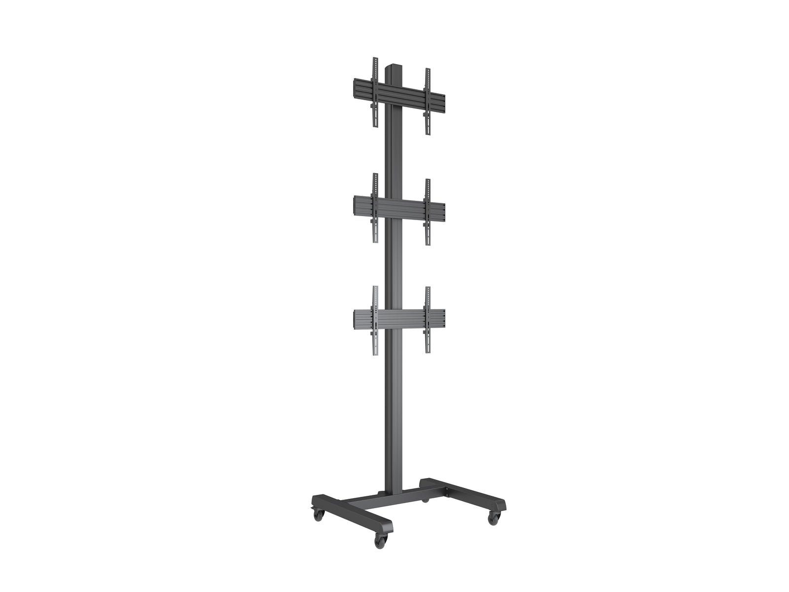 Multibrackets M Pro Series 100cm Single Column Mobile Wheelbase with Castors – Black | 7350073738373 Mounting Accessory Multibrackets