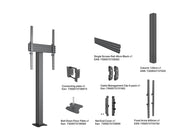 Multibrackets M Pro Series 120cm Bolt-Down Floor Stand for 55–75" Displays – Black | 7340234815203 Floor Stand Multibrackets