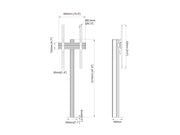 Multibrackets M Pro Series 120cm Bolt-Down Floor Stand for 55–75" Displays – Black | 7340234815203 Floor Stand Multibrackets