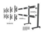 Multibrackets M Pro Series 150cm Mobile Wheelbase with Castors – Black | 7350022738706 Mount Accessories Multibrackets