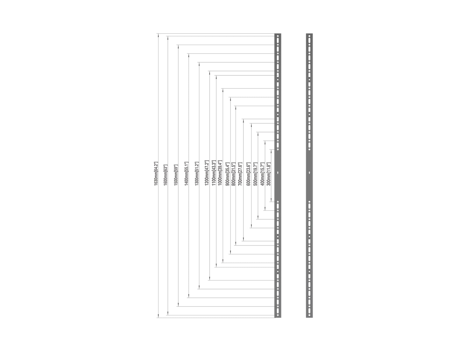 Multibrackets M Pro Series 1600mm Fixed Arms VESA Extender Kit | 7350022733961 Mount Accessories Multibrackets
