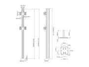 Multibrackets M Pro Series 180cm Floor Mount Column for 15–32" Displays – Black | 7340234815159 Floor Stand Multibrackets