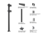 Multibrackets M Pro Series 180cm Floor Mount Column for 15–32" Displays – Black | 7340234815159 Floor Stand Multibrackets