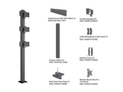 Multibrackets M Pro Series 180cm Floor Mount Column for 15–32" Displays – Black | 7340234815166 Floor Stand Multibrackets