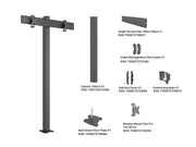 Multibrackets M Pro Series 180cm Floor Mount Column for 15–32" Displays – Black | 7340234815173 Floor Stand Multibrackets